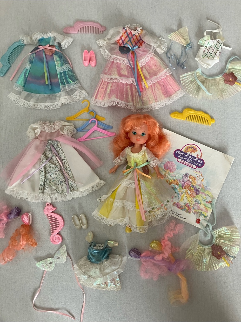 Vintage Mattel Lady Lovely Locks doll and Assorted Dresses